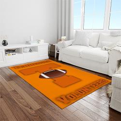 NCAA Tennessee Volunteers College Sport Basketball And Foolball Team Logo Rectangle Area Rug TVS20