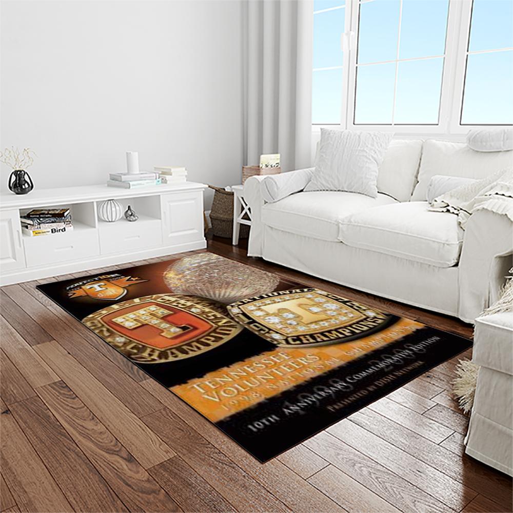 NCAA Tennessee Volunteers College Sport Basketball And Foolball Team Logo Rectangle Area Rug TVS24