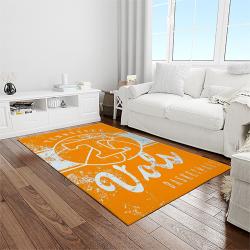 NCAA Tennessee Volunteers College Sport Basketball And Foolball Team Logo Rectangle Area Rug TVS27