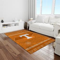 NCAA Tennessee Volunteers College Sport Basketball And Foolball Team Logo Rectangle Area Rug TVS31