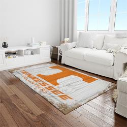 NCAA Tennessee Volunteers College Sport Basketball And Foolball Team Logo Rectangle Area Rug TVS36