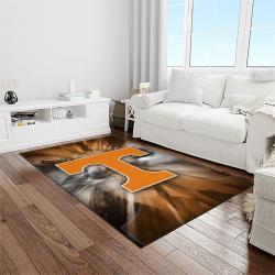 NCAA Tennessee Volunteers College Sport Basketball And Foolball Team Logo Rectangle Area Rug TVS37