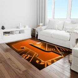 NCAA Tennessee Volunteers College Sport Basketball And Foolball Team Logo Rectangle Area Rug TVS39