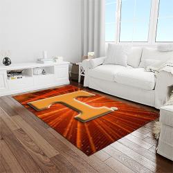 NCAA Tennessee Volunteers College Sport Basketball And Foolball Team Logo Rectangle Area Rug TVS41
