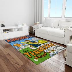 NCAA Tennessee Volunteers College Sport Basketball And Foolball Team Logo Rectangle Area Rug TVS44