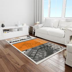 NCAA Tennessee Volunteers College Sport Basketball And Foolball Team Logo Rectangle Area Rug TVS51
