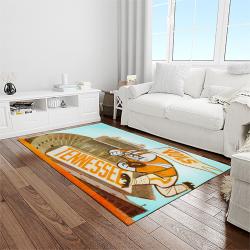 NCAA Tennessee Volunteers College Sport Basketball And Foolball Team Logo Rectangle Area Rug TVS52