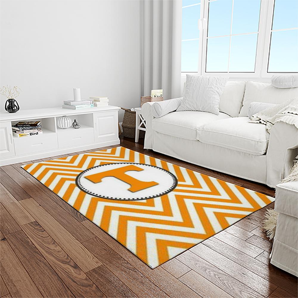 NCAA Tennessee Volunteers College Sport Basketball And Foolball Team Logo Rectangle Area Rug TVS65