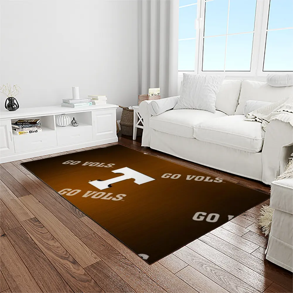 NCAA Tennessee Volunteers College Sport Basketball And Foolball Team Logo Rectangle Area Rug TVS68