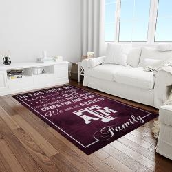 NCAA Texas A&M Aggies College Sport Basketball And Foolball Team Logo Rectangle Area Rug TAMA03