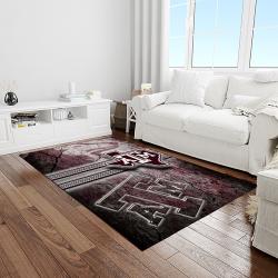 NCAA Texas A&M Aggies College Sport Basketball And Foolball Team Logo Rectangle Area Rug TAMA10