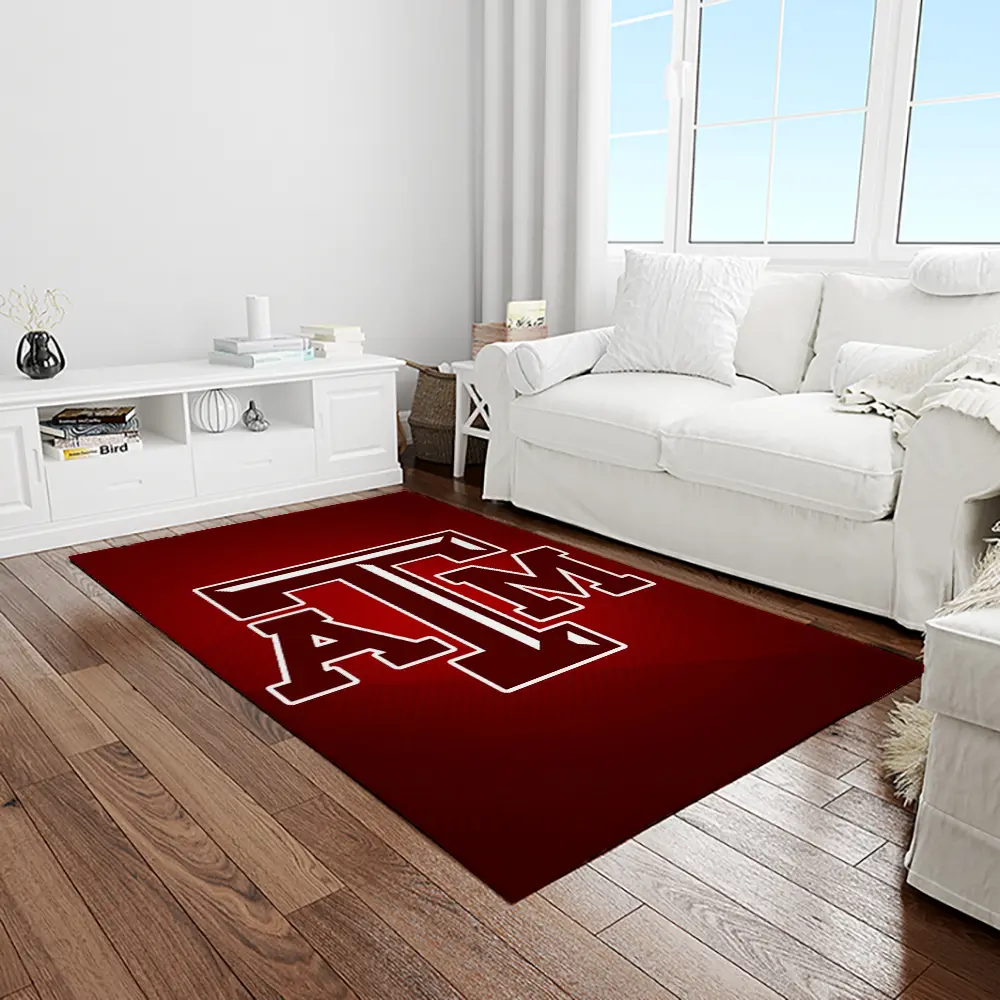 NCAA Texas A&M Aggies College Sport Basketball And Foolball Team Logo Rectangle Area Rug TAMA12