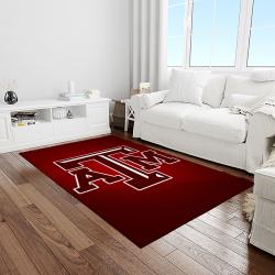 NCAA Texas A&M Aggies College Sport Basketball And Foolball Team Logo Rectangle Area Rug TAMA12