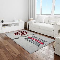 NCAA Texas A&M Aggies College Sport Basketball And Foolball Team Logo Rectangle Area Rug TAMA17