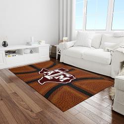 NCAA Texas A&M Aggies College Sport Basketball And Foolball Team Logo Rectangle Area Rug TAMA24