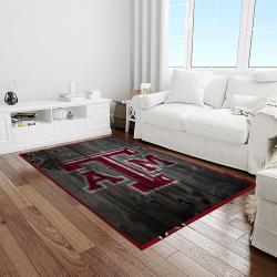 NCAA Texas A&M Aggies College Sport Basketball And Foolball Team Logo Rectangle Area Rug TAMA35