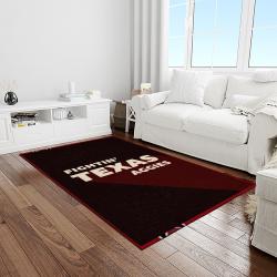 NCAA Texas A&M Aggies College Sport Basketball And Foolball Team Logo Rectangle Area Rug TAMA42