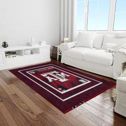 NCAA Texas A&M Aggies College Sport Basketball And Foolball Team Logo Rectangle Area Rug TAMA48