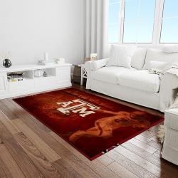 NCAA Texas A&M Aggies College Sport Basketball And Foolball Team Logo Rectangle Area Rug TAMA51