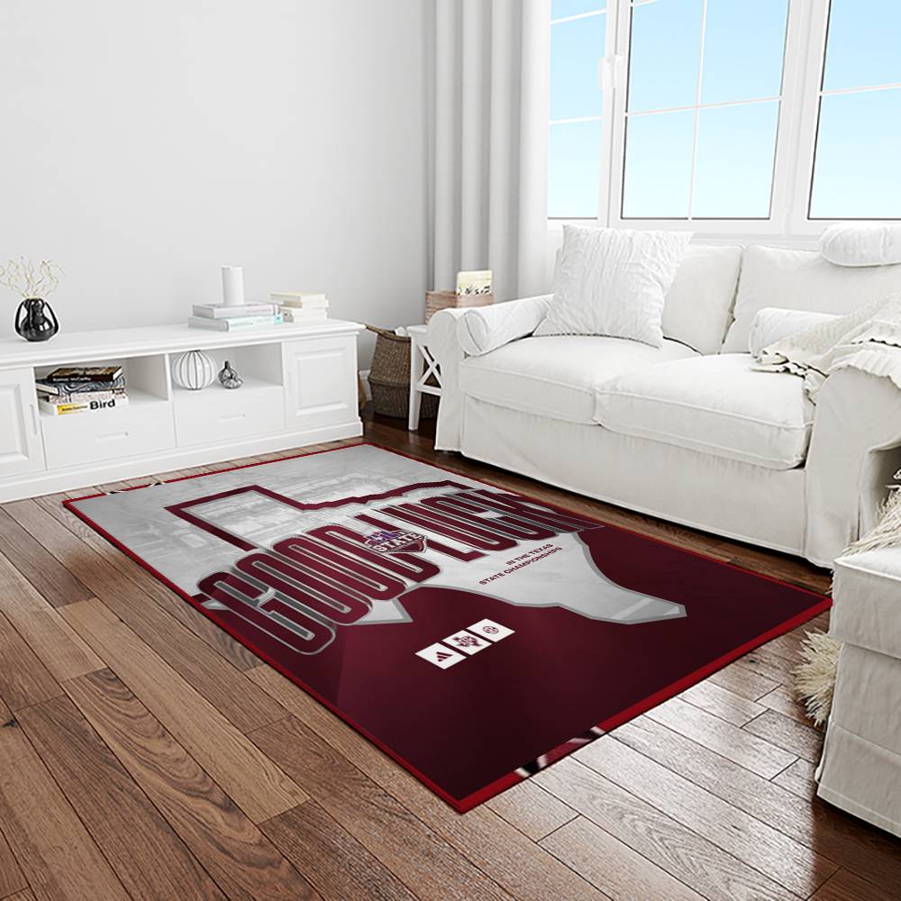 NCAA Texas A&M Aggies College Sport Basketball And Foolball Team Logo Rectangle Area Rug TAMA53