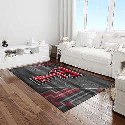 NCAA Texas Tech Red Raiders Sport Basketball And Foolball Team Logo Rectangle Area Rug TTRR15
