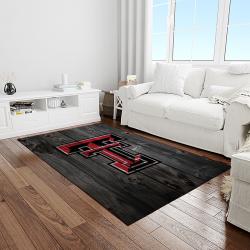 NCAA Texas Tech Red Raiders Sport Basketball And Foolball Team Logo Rectangle Area Rug TTRR17