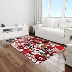 NCAA Texas Tech Red Raiders Sport Basketball And Foolball Team Logo Rectangle Area Rug TTRR20