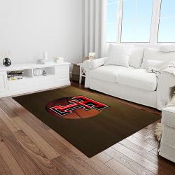 NCAA Texas Tech Red Raiders Sport Basketball And Foolball Team Logo Rectangle Area Rug TTRR26