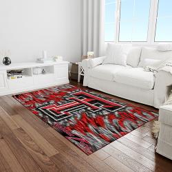 NCAA Texas Tech Red Raiders Sport Basketball And Foolball Team Logo Rectangle Area Rug TTRR30