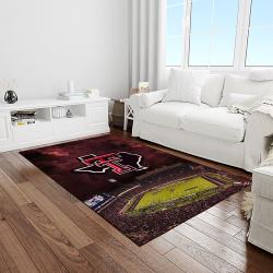 NCAA Texas Tech Red Raiders Sport Basketball And Foolball Team Logo Rectangle Area Rug TTRR32
