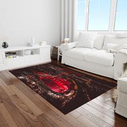 NCAA Texas Tech Red Raiders Sport Basketball And Foolball Team Logo Rectangle Area Rug TTRR37