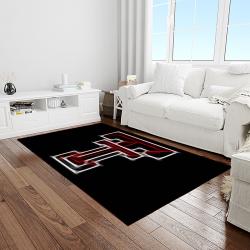 NCAA Texas Tech Red Raiders Sport Basketball And Foolball Team Logo Rectangle Area Rug TTRR45
