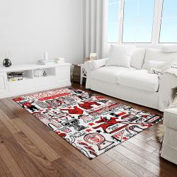 NCAA Texas Tech Red Raiders Sport Basketball And Foolball Team Logo Rectangle Area Rug TTRR51