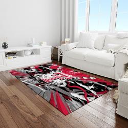 NCAA Texas Tech Red Raiders Sport Basketball And Foolball Team Logo Rectangle Area Rug TTRR53