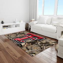 NCAA Texas Tech Red Raiders Sport Basketball And Foolball Team Logo Rectangle Area Rug TTRR54
