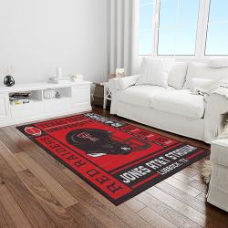 NCAA Texas Tech Red Raiders Sport Basketball And Foolball Team Logo Rectangle Area Rug TTRR55