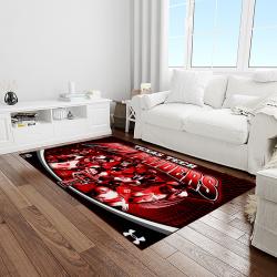 NCAA Texas Tech Red Raiders Sport Basketball And Foolball Team Logo Rectangle Area Rug TTRR57