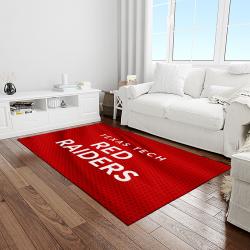 NCAA Texas Tech Red Raiders Sport Basketball And Foolball Team Logo Rectangle Area Rug TTRR61