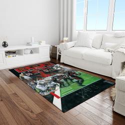 NCAA Texas Tech Red Raiders Sport Basketball And Foolball Team Logo Rectangle Area Rug TTRR62