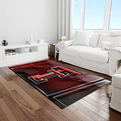 NCAA Texas Tech Red Raiders Sport Basketball And Foolball Team Logo Rectangle Area Rug TTRR71