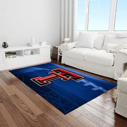 NCAA Texas Tech Red Raiders Sport Basketball And Foolball Team Logo Rectangle Area Rug TTRR72