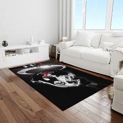 NCAA Texas Tech Red Raiders Sport Basketball And Foolball Team Logo Rectangle Area Rug TTRR78