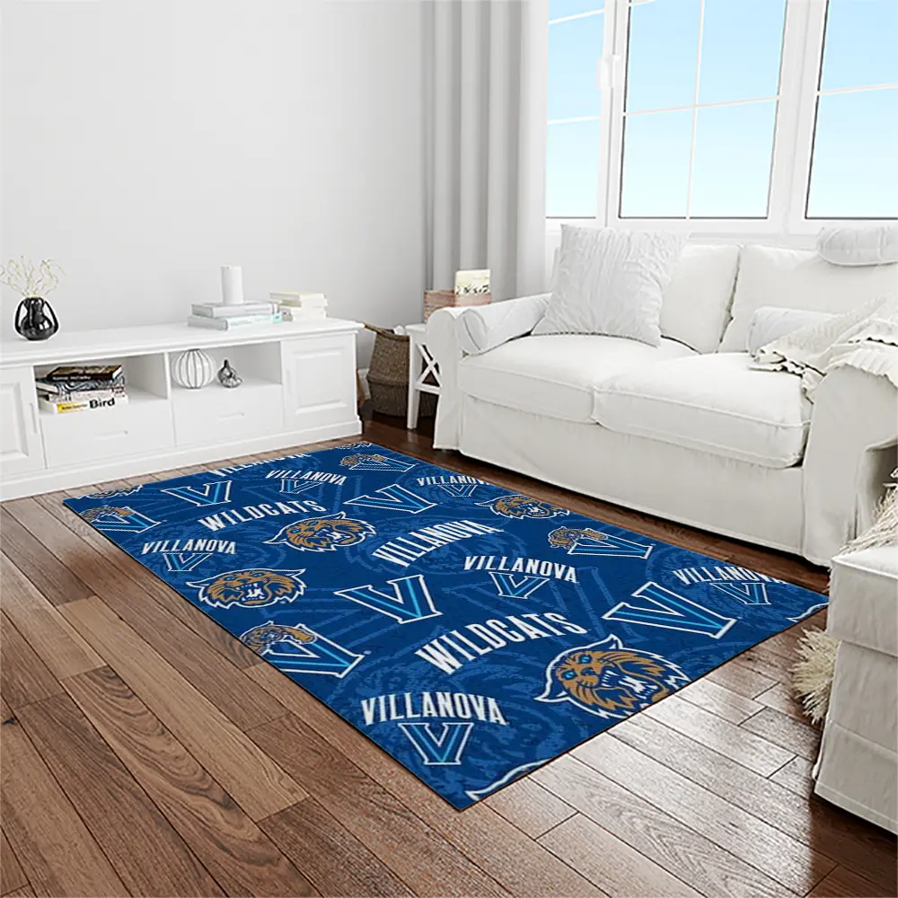NCAA Villanova Wildcats Sport Basketball And Foolball Team Logo Rectangle Area Rug VW04