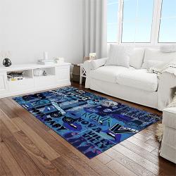 NCAA Villanova Wildcats Sport Basketball And Foolball Team Logo Rectangle Area Rug VW05