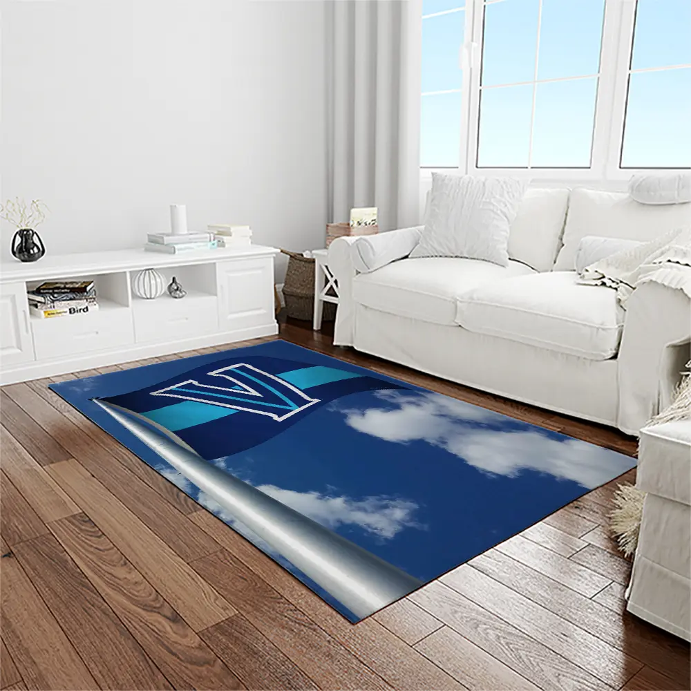 NCAA Villanova Wildcats Sport Basketball And Foolball Team Logo Rectangle Area Rug VW12
