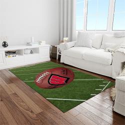NCAA Wisconsin Badgers College Sport Basketball And Foolball Team Logo Rectangle Area Rug WB09