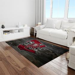 NCAA Wisconsin Badgers College Sport Basketball And Foolball Team Logo Rectangle Area Rug WB12