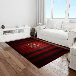 NCAA Wisconsin Badgers College Sport Basketball And Foolball Team Logo Rectangle Area Rug WB25