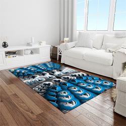 NFL Carolina Panthers Football Team Logo Rectangle Area Rug CP08