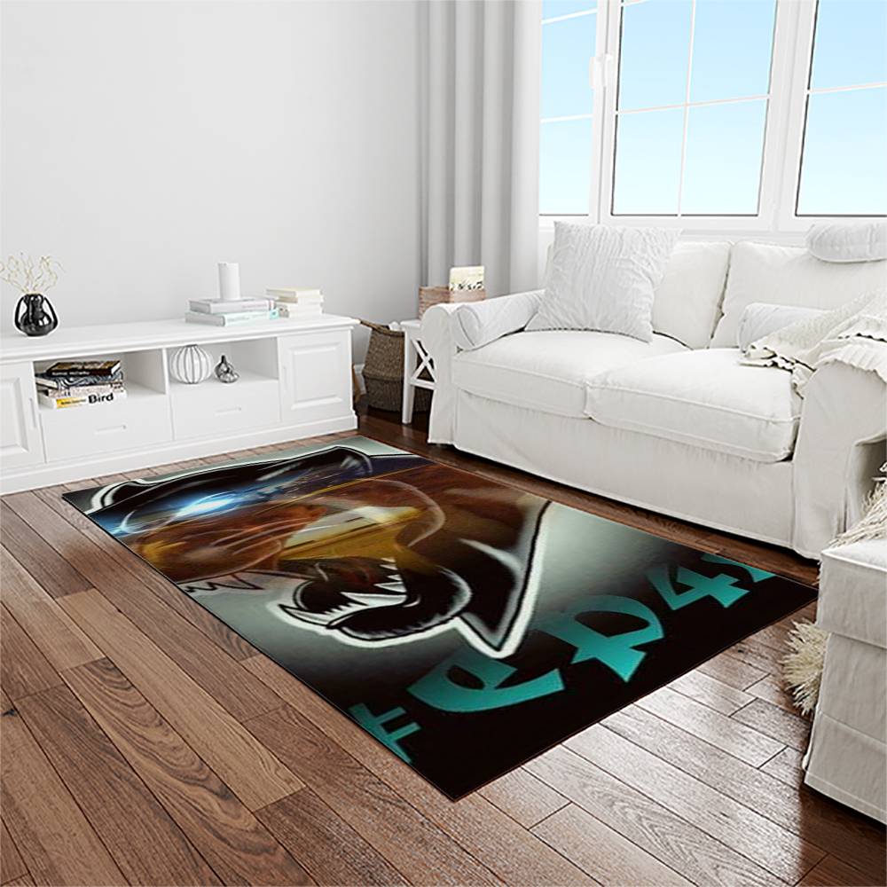 NFL Carolina Panthers Football Team Logo Rectangle Area Rug CP12